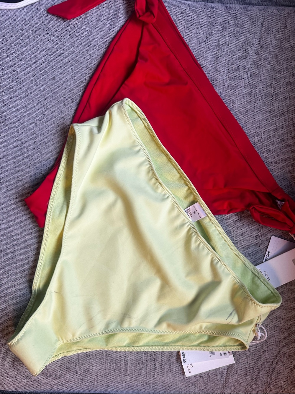 Good American Lime & Poppy Bikini Bottoms -